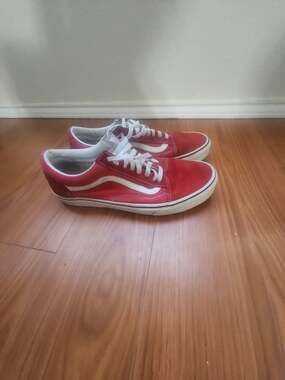 Vans Old Skool Racing Red/True White Classic Skate Shoes